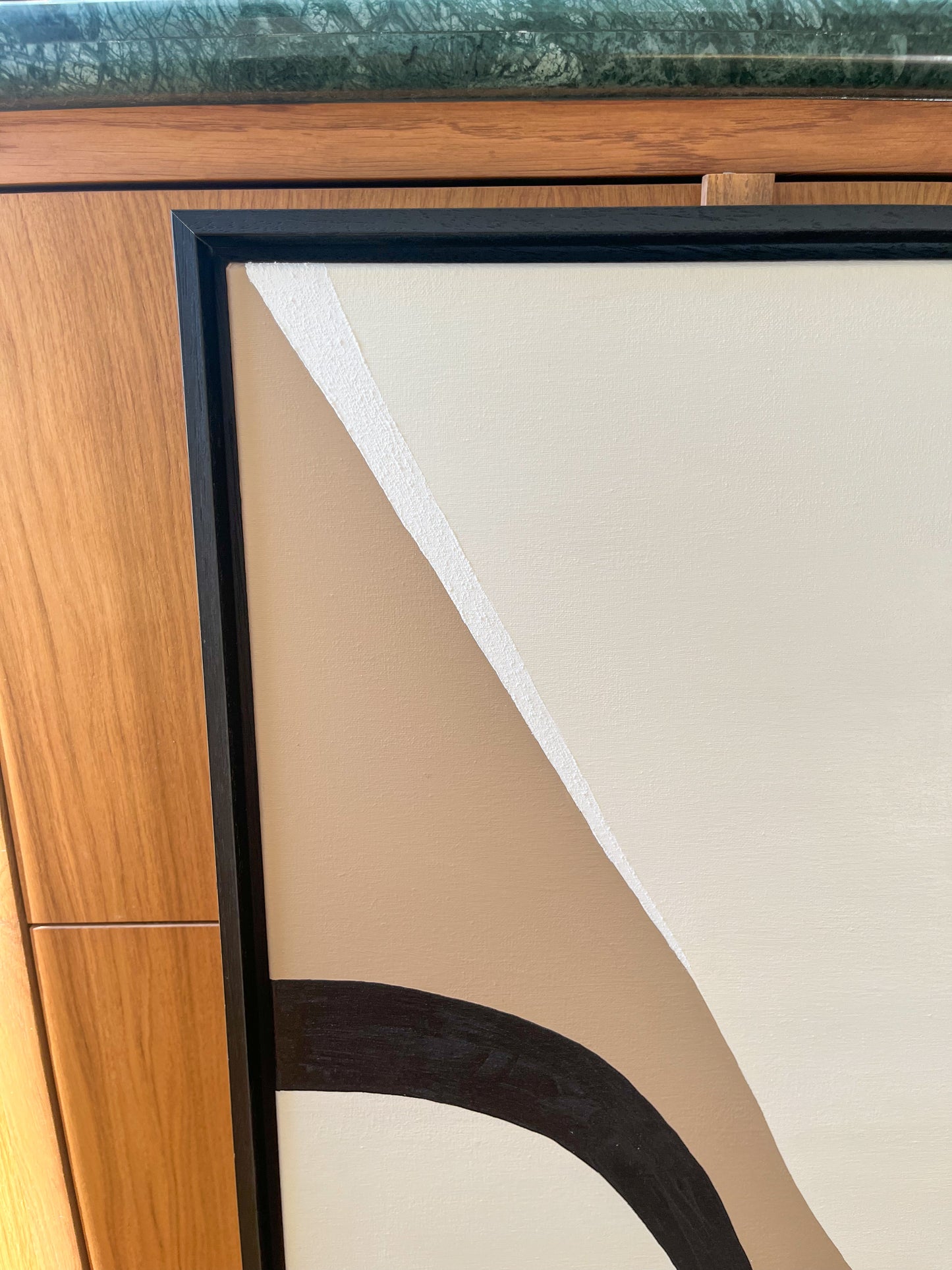 DUO BIARRITZ tableaux courbes minimalistes noire, crème et taupe