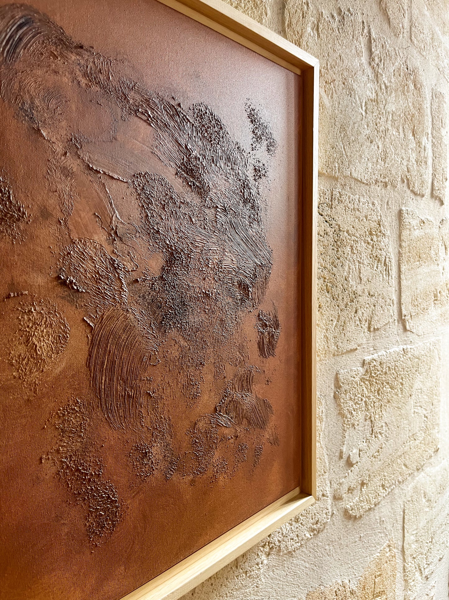 GOBI - collection BRUTE tableau relief abstrait marron