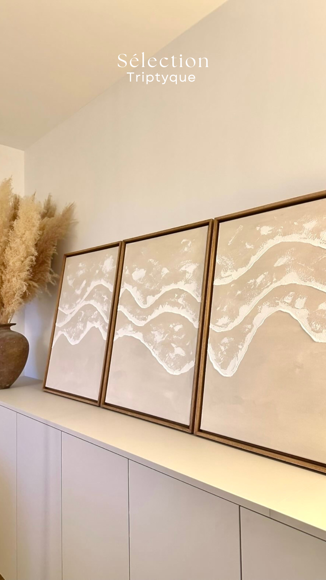 SAINT-TROPEZ TRIO tableaux reliefs vagues