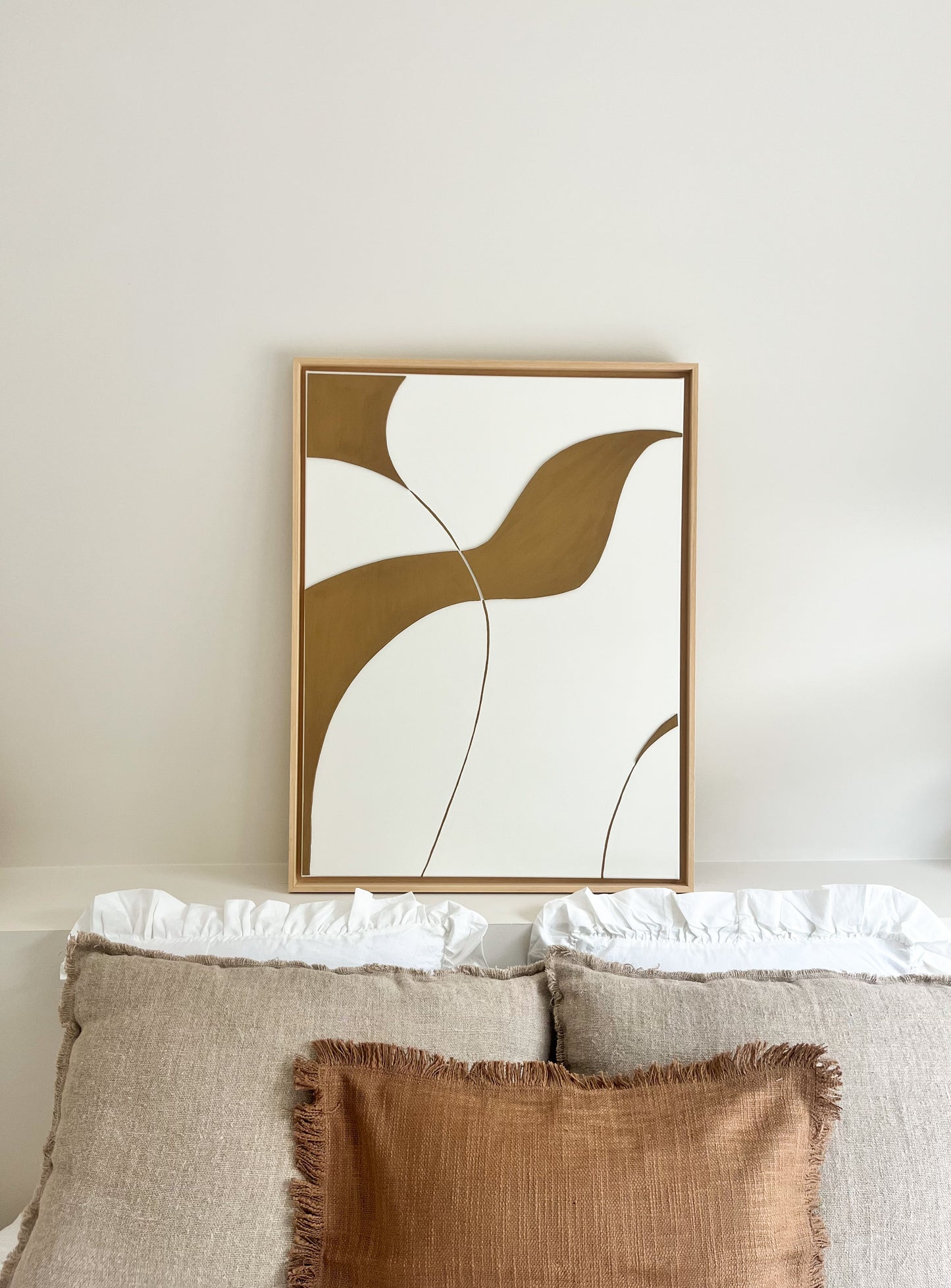 SYDNEY - collection PREMIUM tableau relief crème et camel
