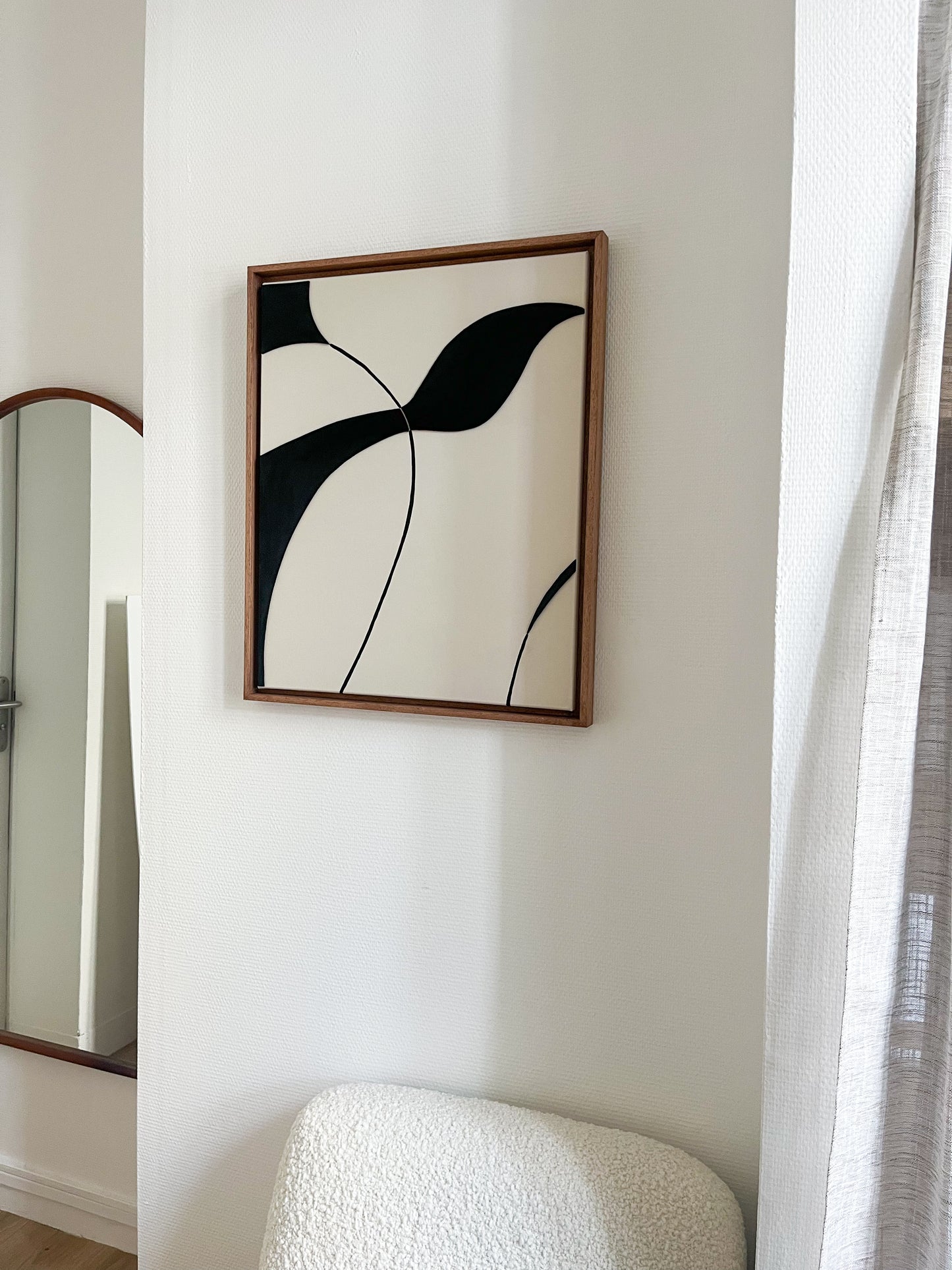 SYDNEY - collection PREMIUM tableau relief noir et beige