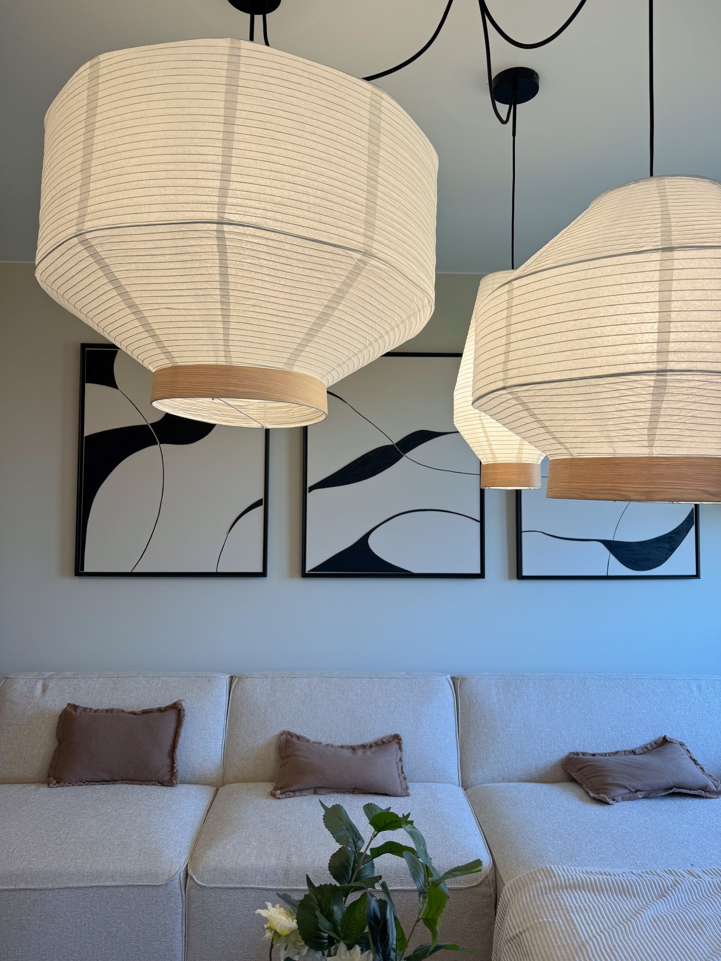 SYDNEY TRIO - collection PREMIUM tableaux en relief noir et beige