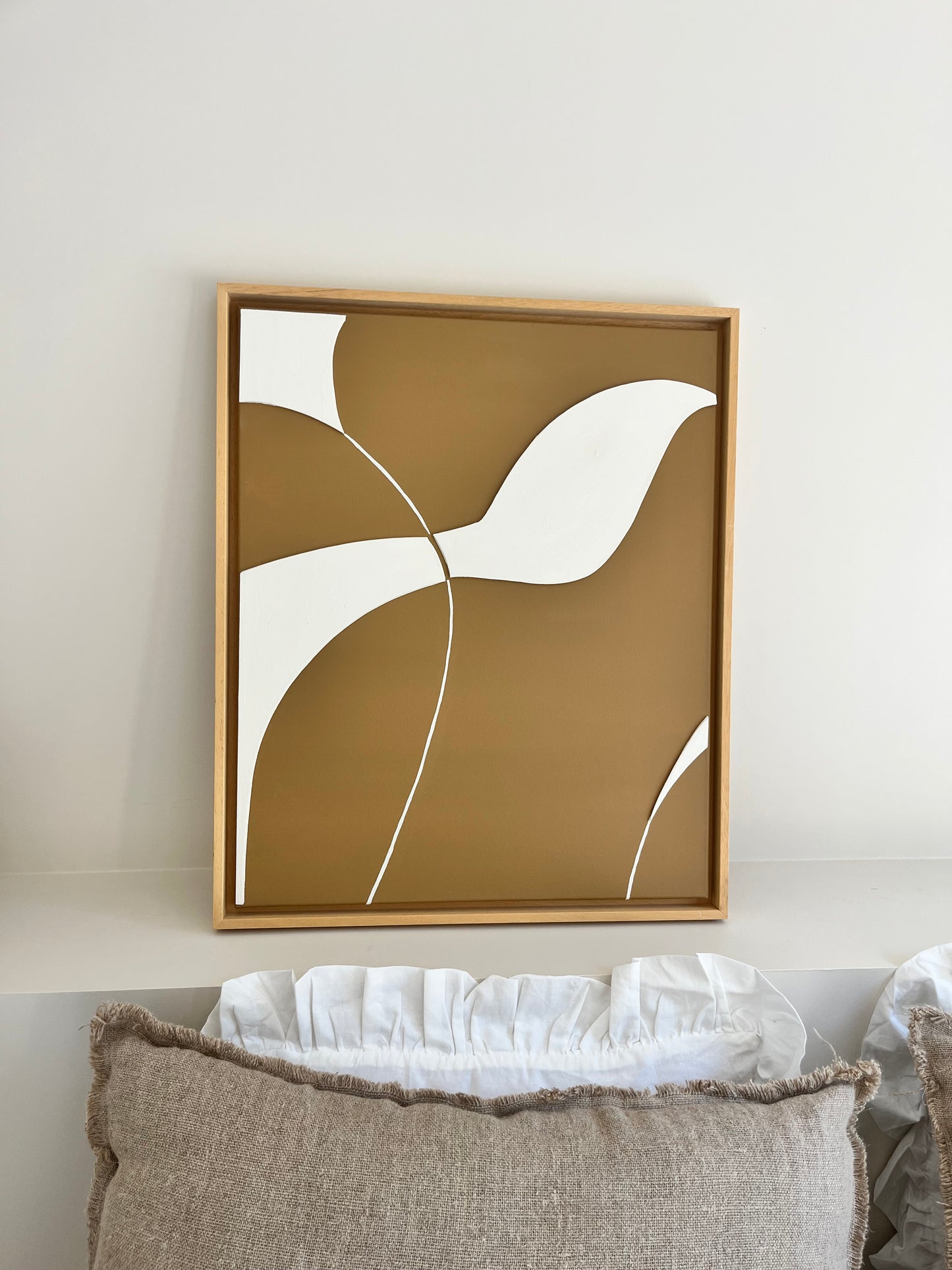 SYDNEY DUO - collection PREMIUM tableaux en relief camel et crème