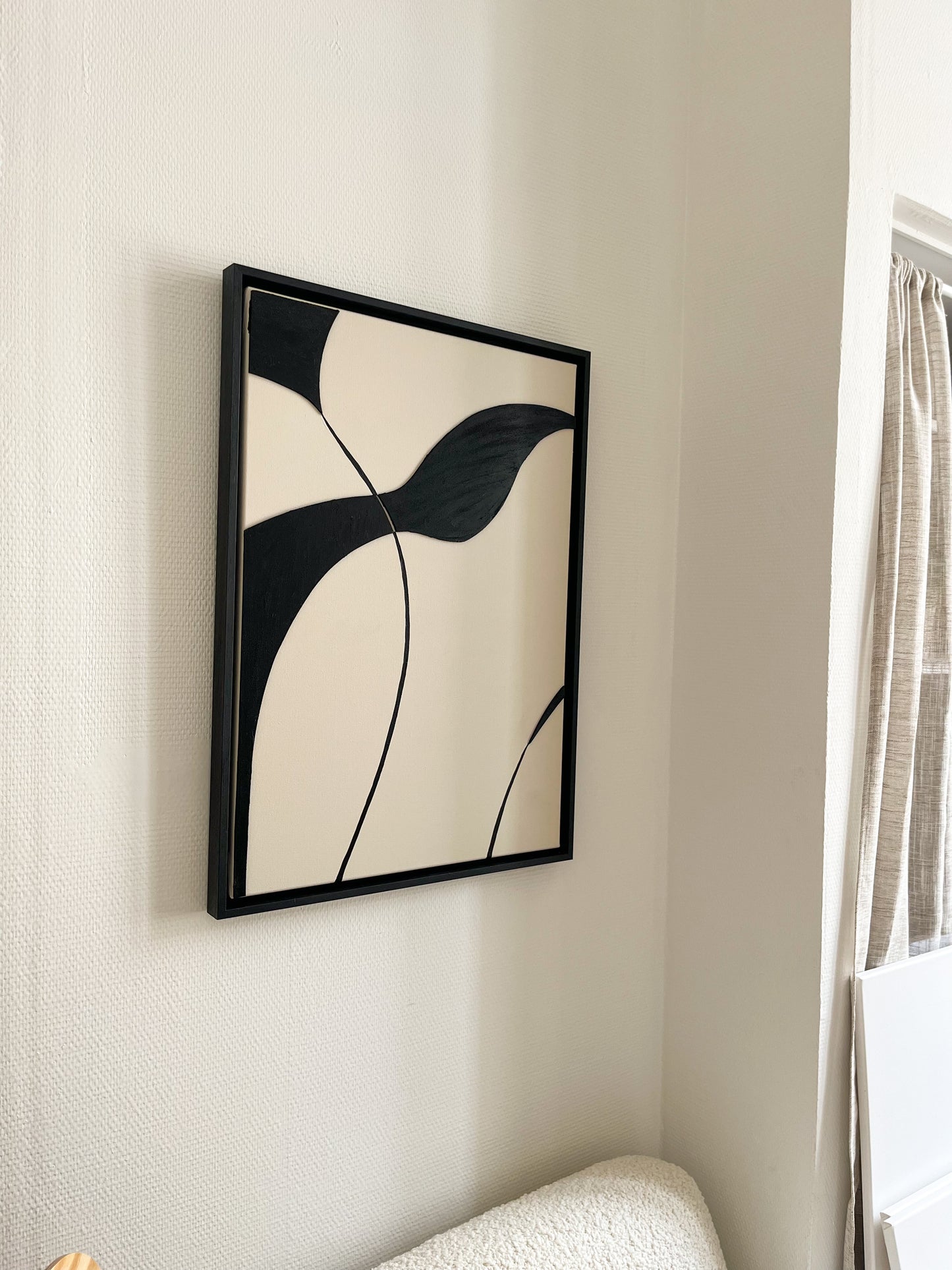 SYDNEY - collection PREMIUM tableau relief noir et beige