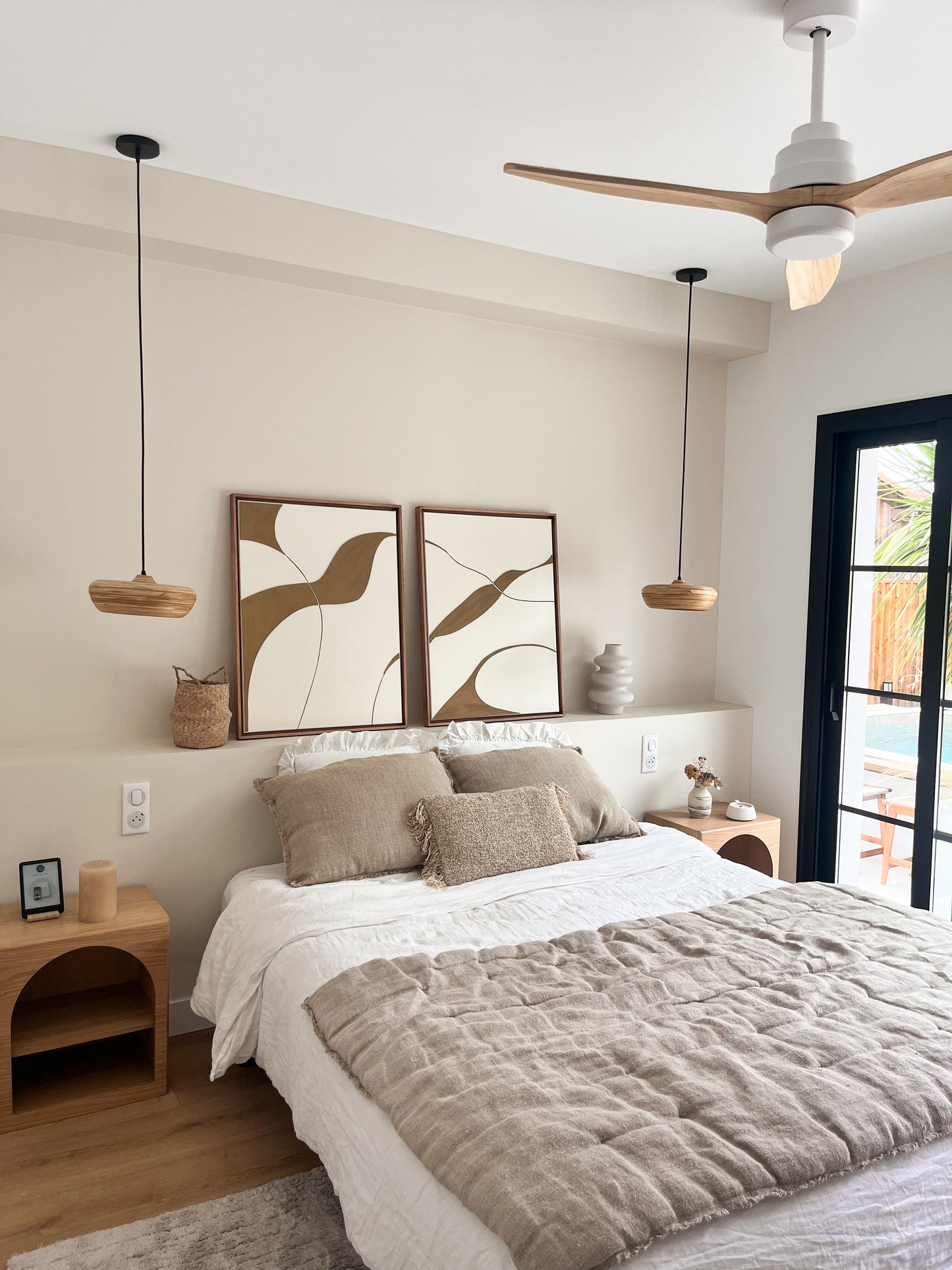SYDNEY DUO - collection PREMIUM tableaux en relief crème et camel