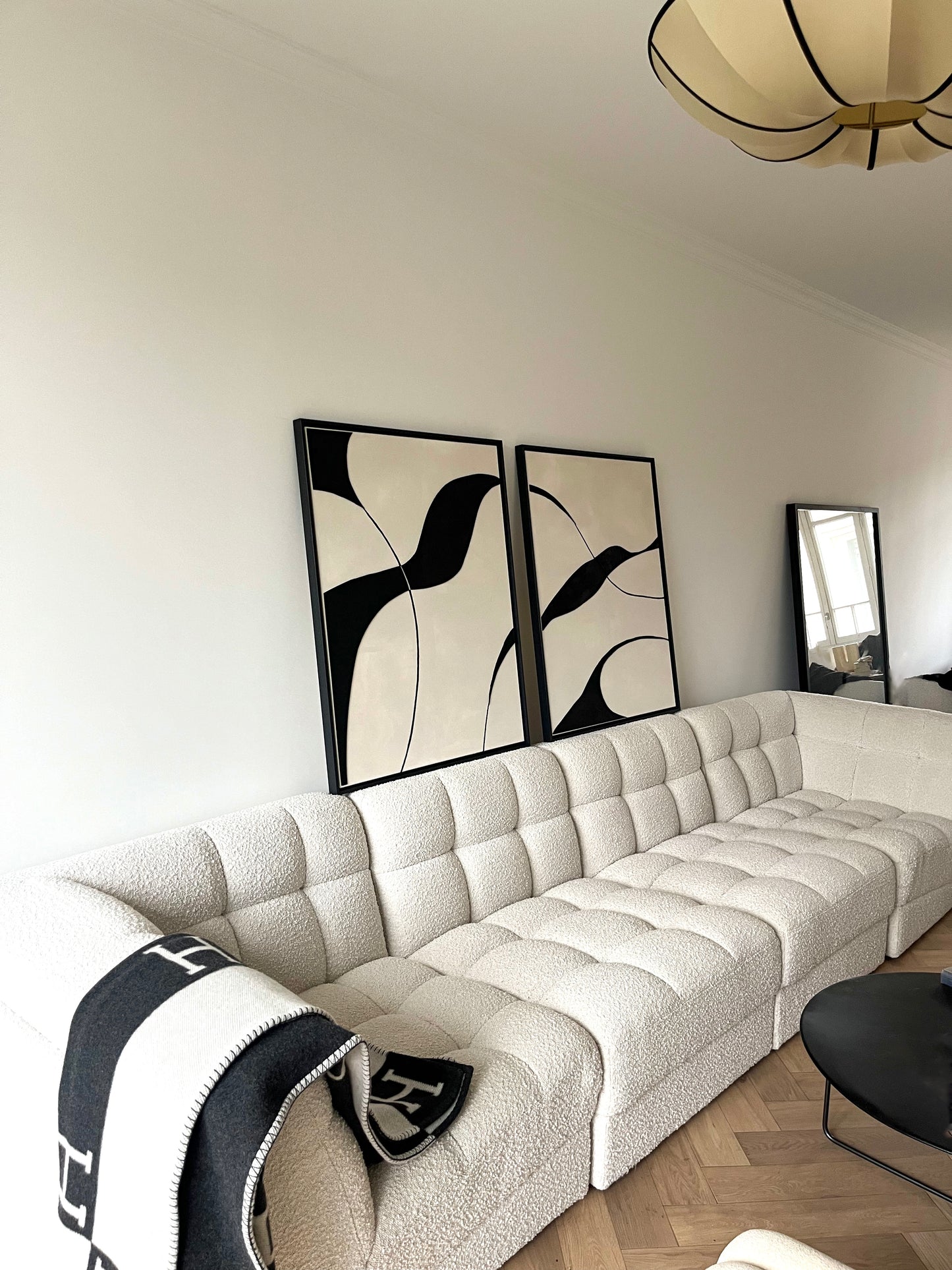 SYDNEY DUO - collection PREMIUM tableaux en relief noir et beige