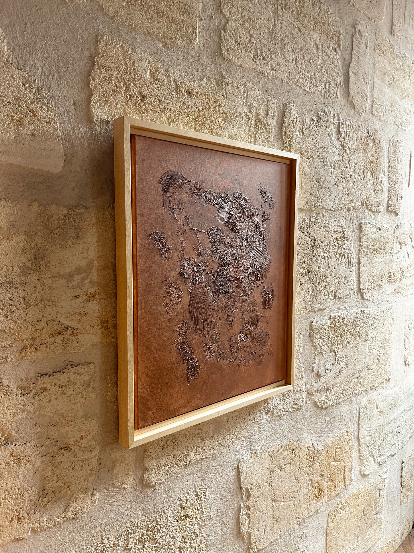 GOBI - collection BRUTE tableau relief abstrait marron