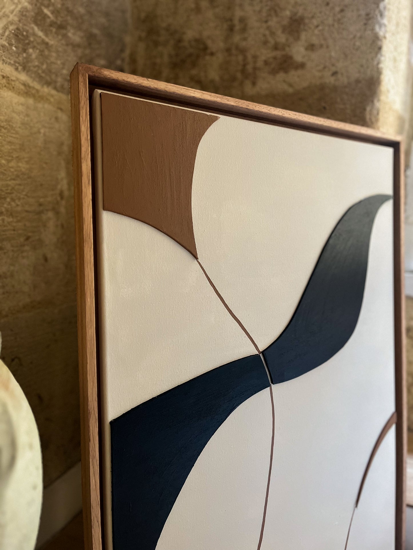 SYDNEY - collection PREMIUM tableau relief noir et marron