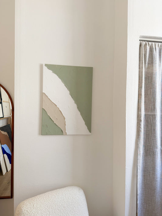 HYÈRES vert sauge, beige lin et blanc - vide atelier