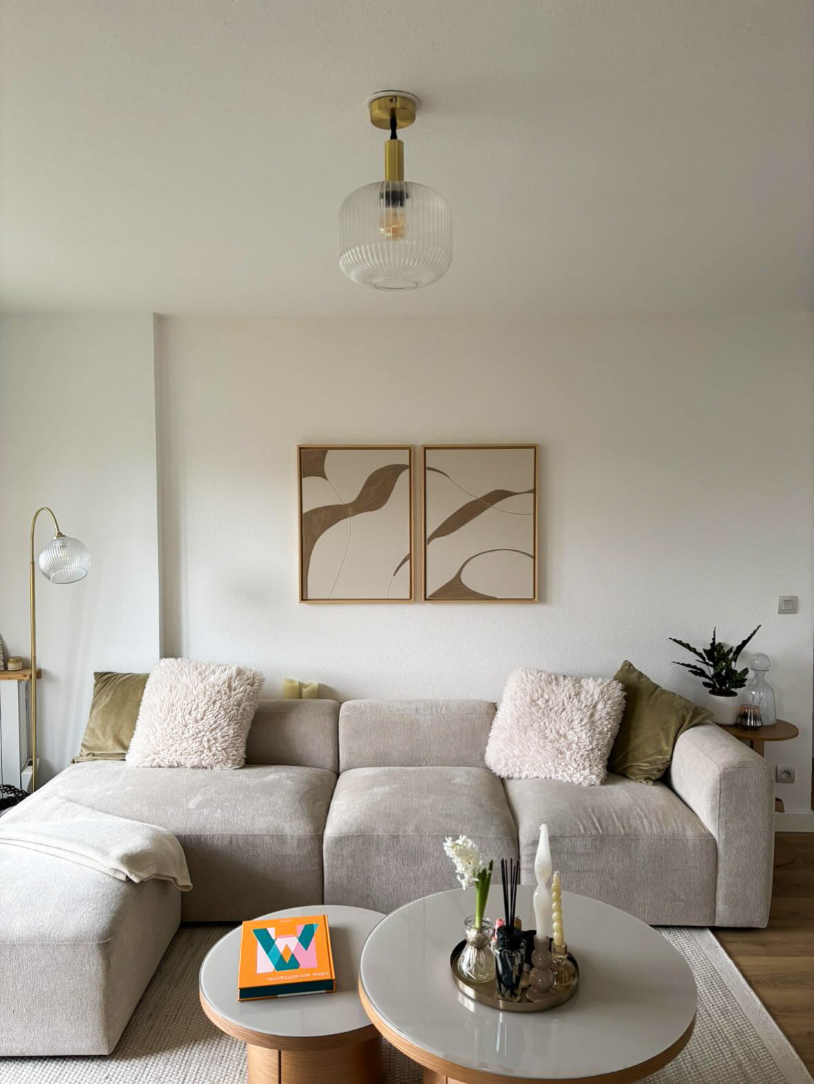 SYDNEY DUO taupe et beige lin - collection PREMIUM tableaux en relief texturés