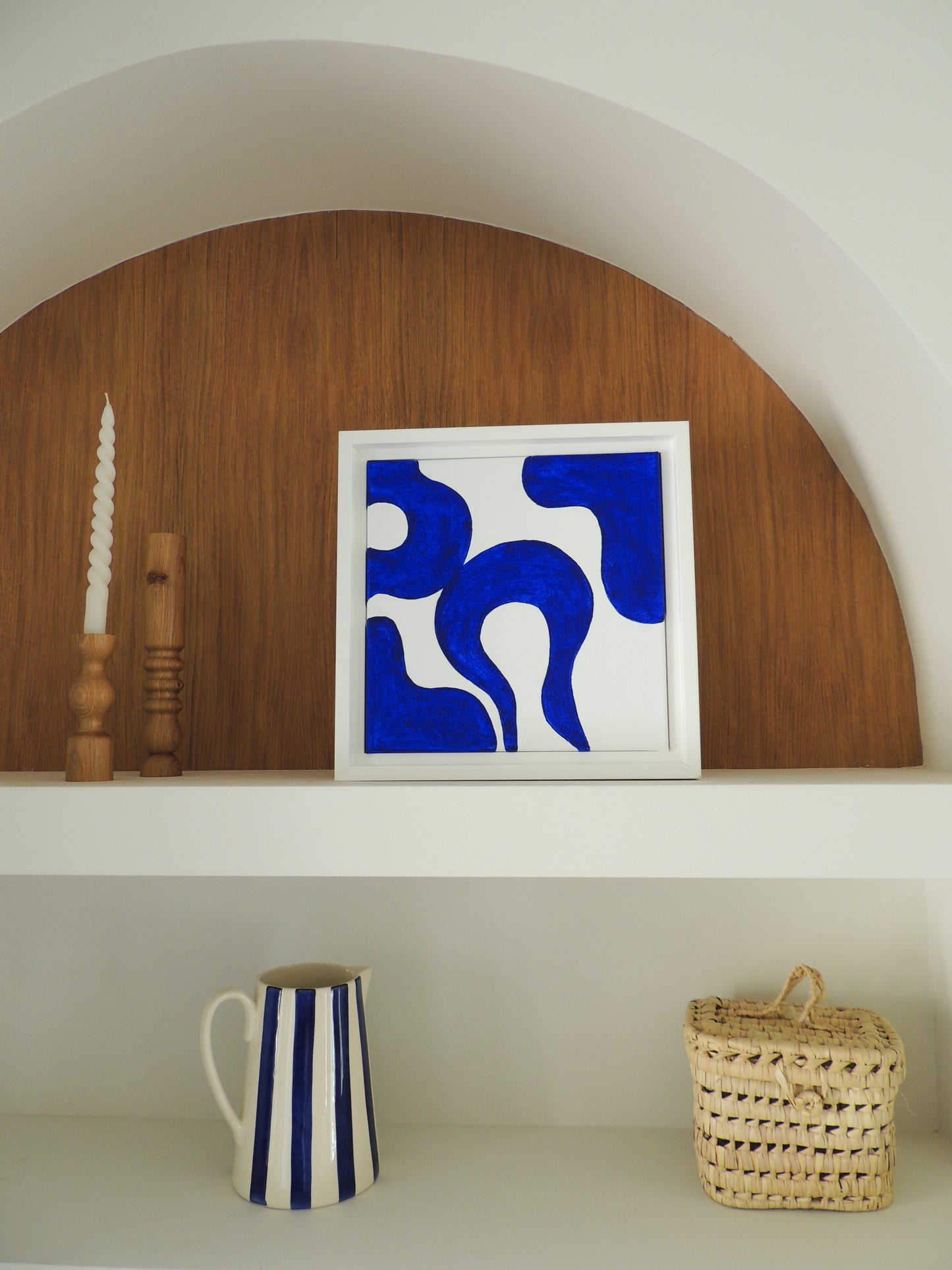 MILOS MINI tableau relief bleu