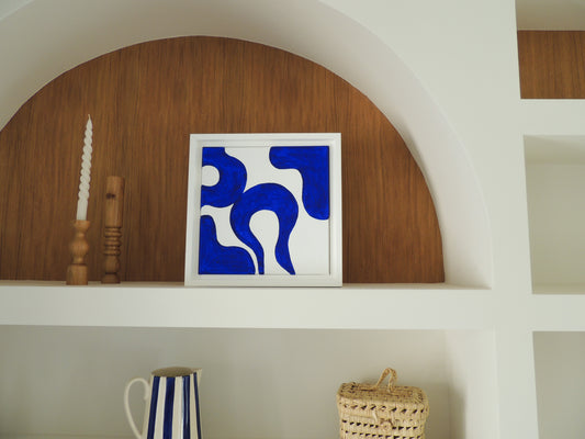 MILOS MINI tableau relief bleu