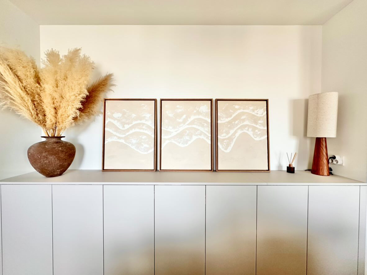 SAINT-TROPEZ TRIO tableaux reliefs vagues