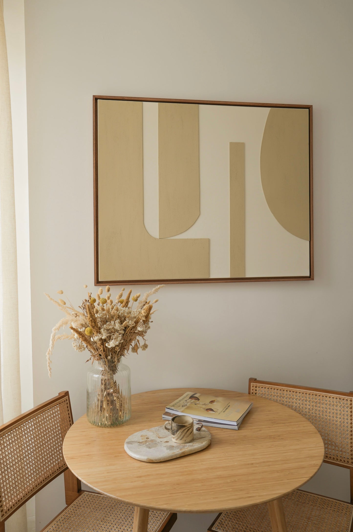 Tableau relief texturé crème et beige - CADAQUES - édition PREMIUM