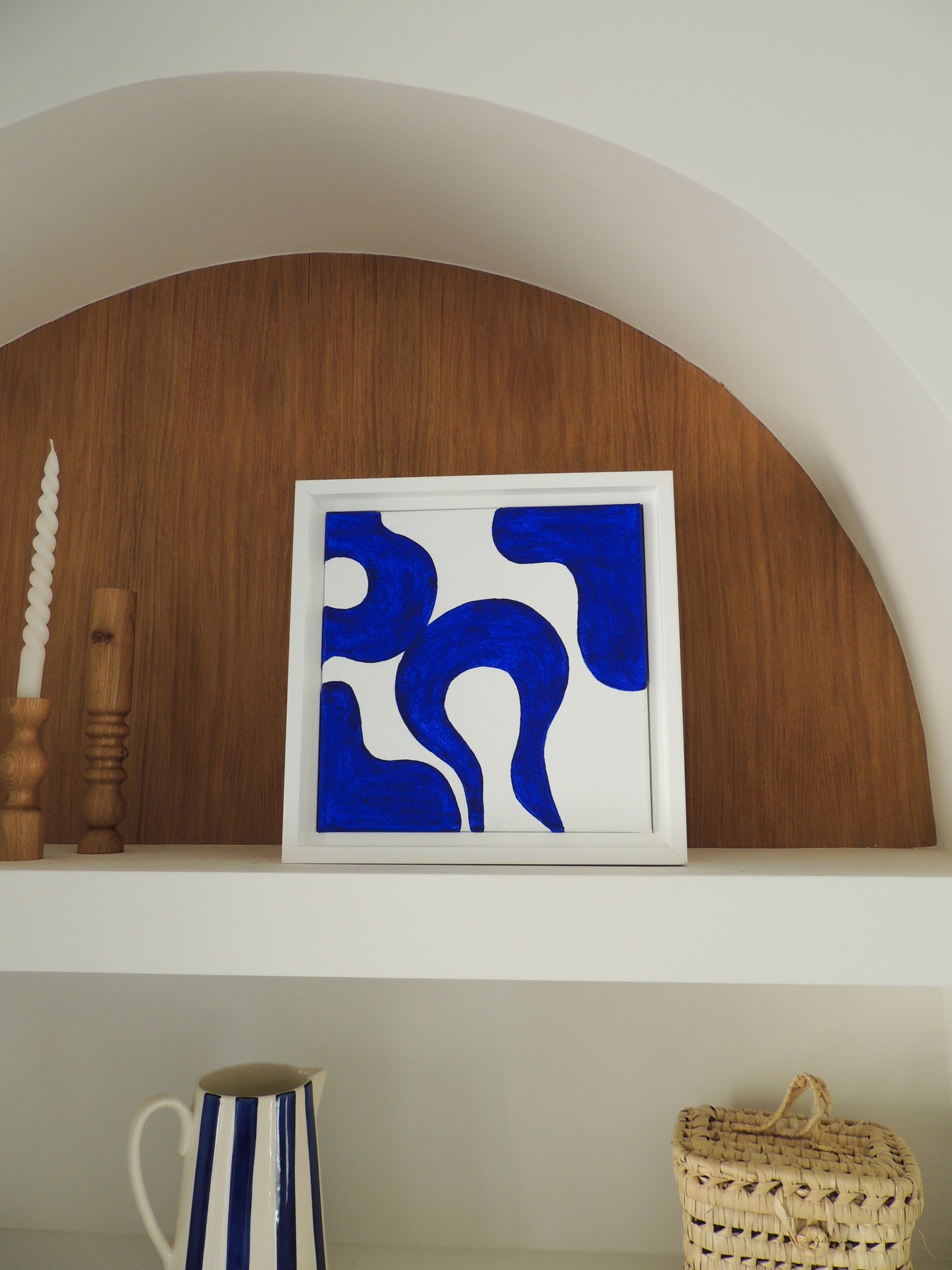 MILOS MINI tableau relief bleu