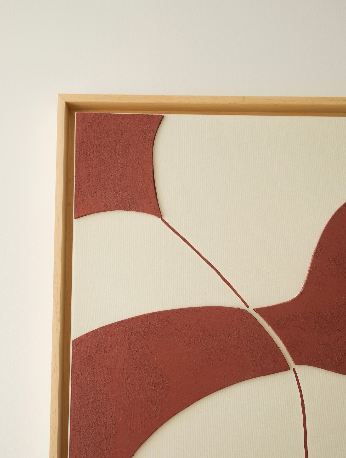Tableau texturé crème et terra cota – décoration murale minimaliste salon – SYDNEY